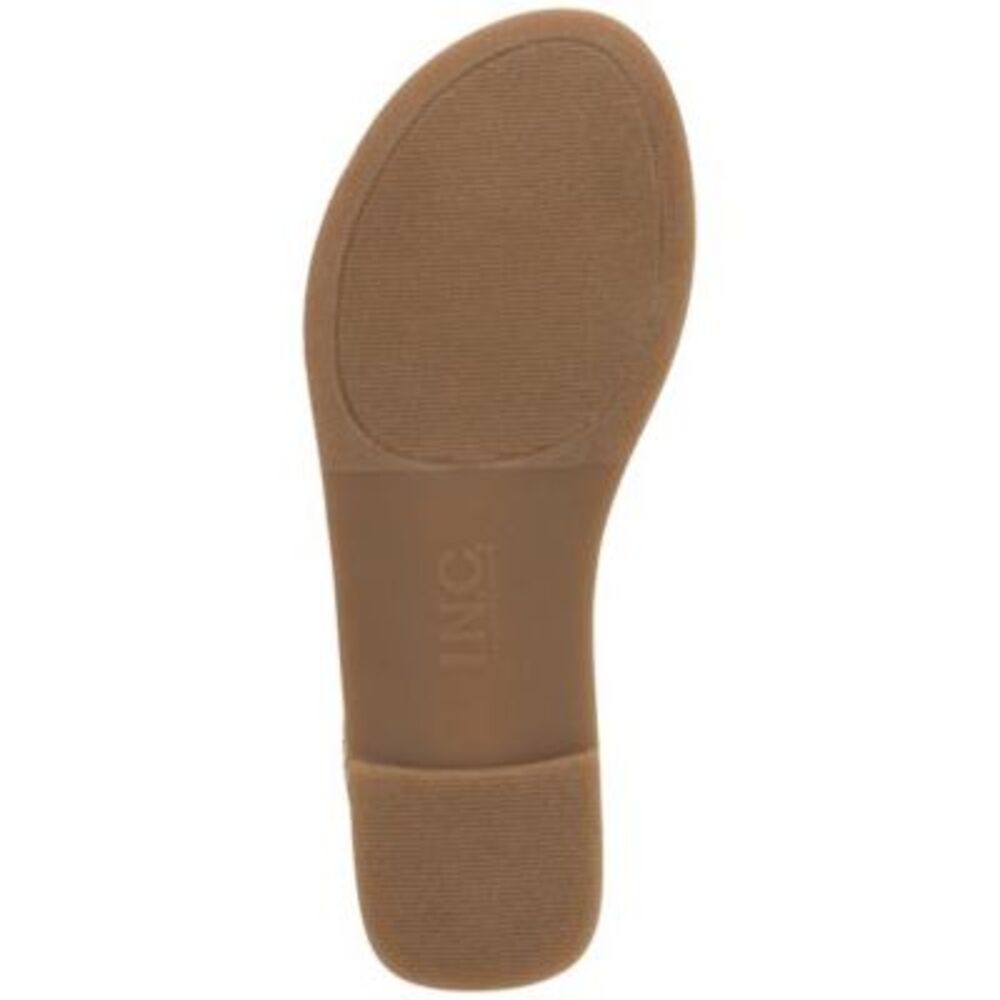 INC Womens Beige Mixed Media Mahlah Round Toe Slip On Slingback Sandal 9 M - Picture 4 of 4